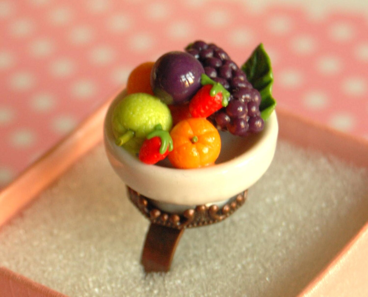 LIQUIDATION SALE 70 OFF Super fruit ring Miniature Food by Nabby