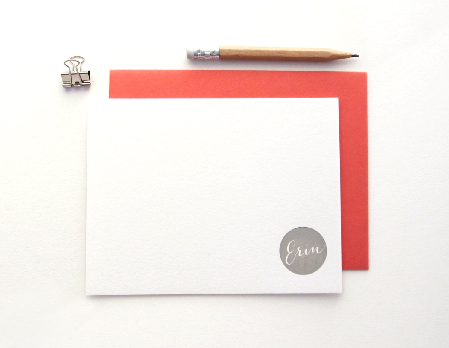 Personalized Letterpress Stationery - Custom set of 35 note cards