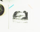 Landscape charcoal sketch, 5x5