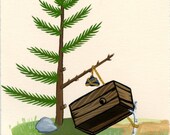 Original Gouache Painting - (Box Trap)