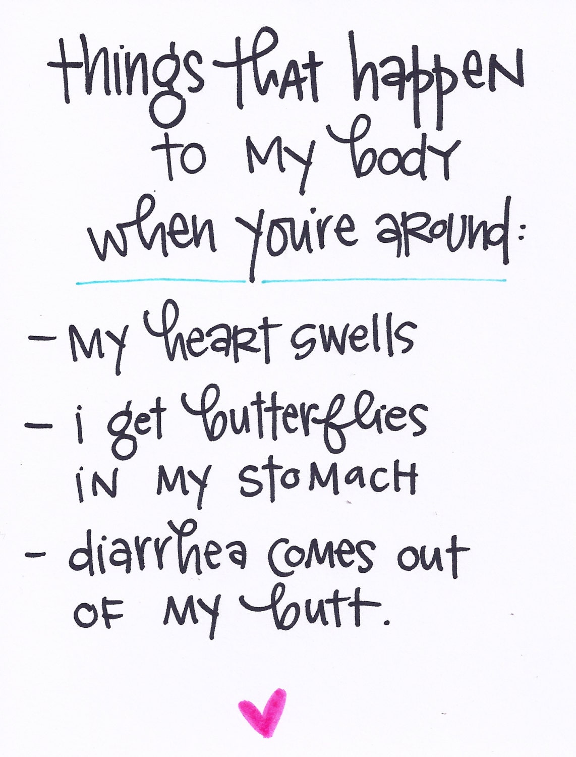 things that happen to my body when you're around