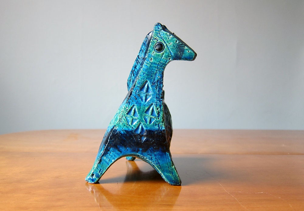 Rimini Blu horse by Aldo Londi for Bitossi