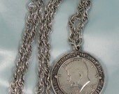 Half Kennedy Dollar Coin Pendant Necklace