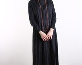 Antique Gown . Black Dress . 1900s