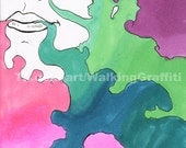 Mysterious Flow 4x6 Original Art Print
