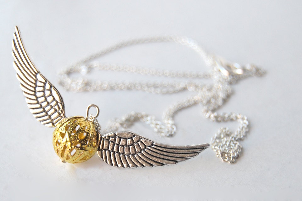 Open at the Close - Golden Snitch Necklace