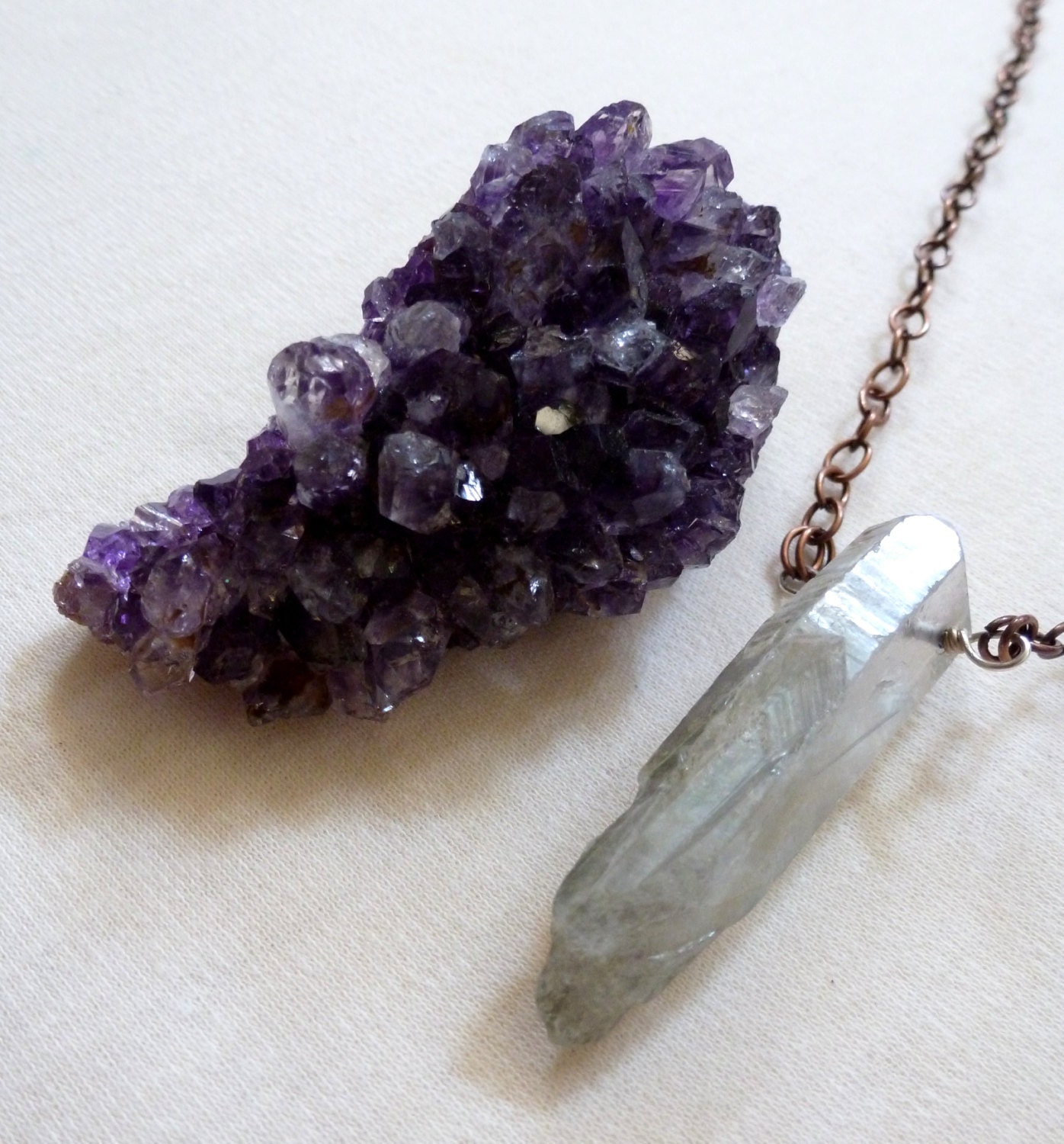 shine  -  quartz and moonstone