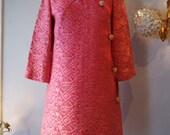 1960s Coat // Vintage 60s Pretty in Pink Mad Men Coat