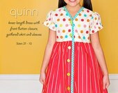 Quinn Sewing Pattern by Patty Young - Shirtwaist Style Dress for Girls