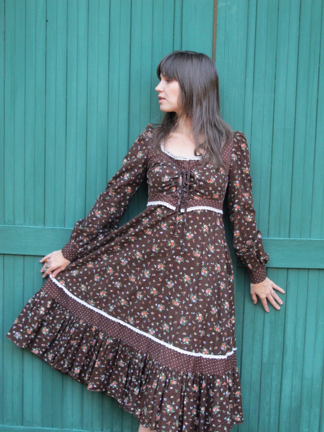 Gunne Sax Forest Frock, size 11
