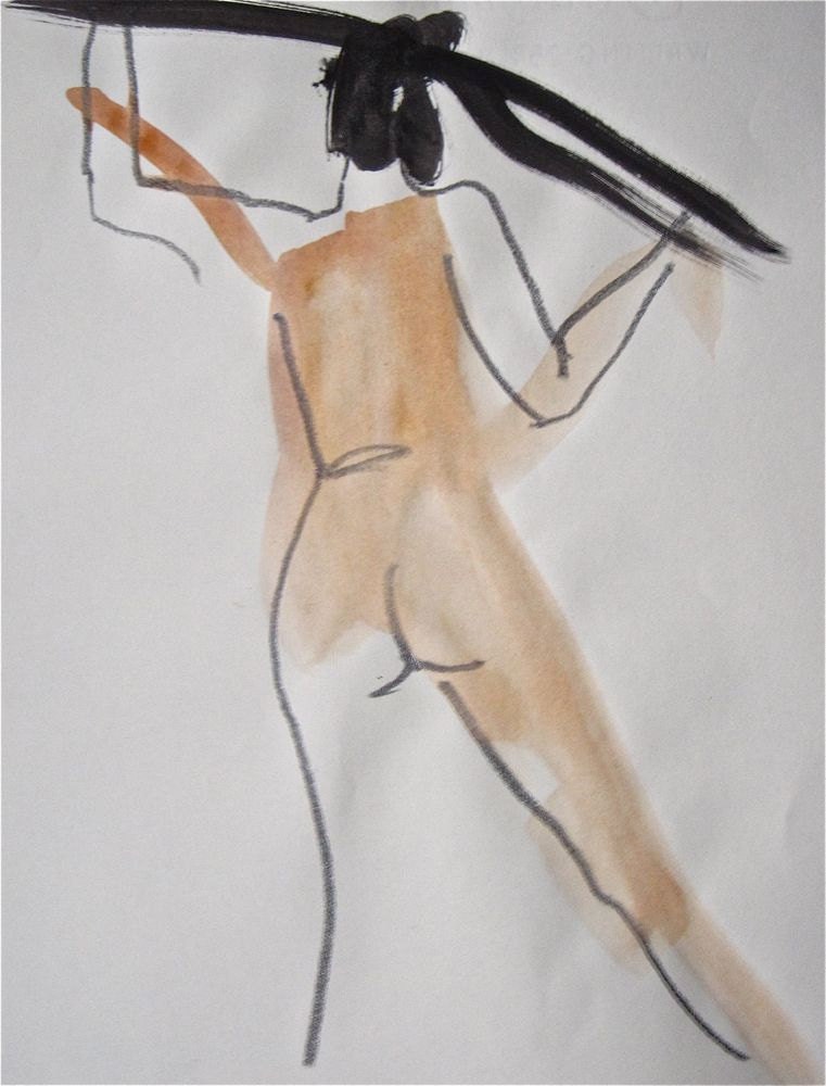 One Minute Pose LXXII.2 - original painting by Gretchen Kelly