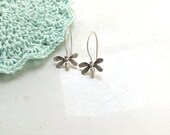 Bee dangle earrings Sterling silver bee earrings Animal jewelry Spring Gift for mom