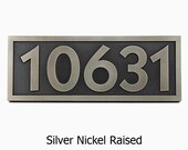 Pleione Address Plaque Modern Clean Simply Beautiful Home number 16 x 6 inches for up to 5 numbers by Atlas Signs