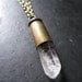 Big Shot - Crystal Bullet Necklace - Men's Unisex 40 Caliber Pendant Set with Natural Quartz