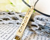 Custom Name Stamped Brass Whistle on Leather Cord Necklace, Sports, Coach, Personalized Gift