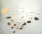Wooden mobile Modern Nursery Decor for Baby Eliptusmobius Hanging Wood Kinetic Art