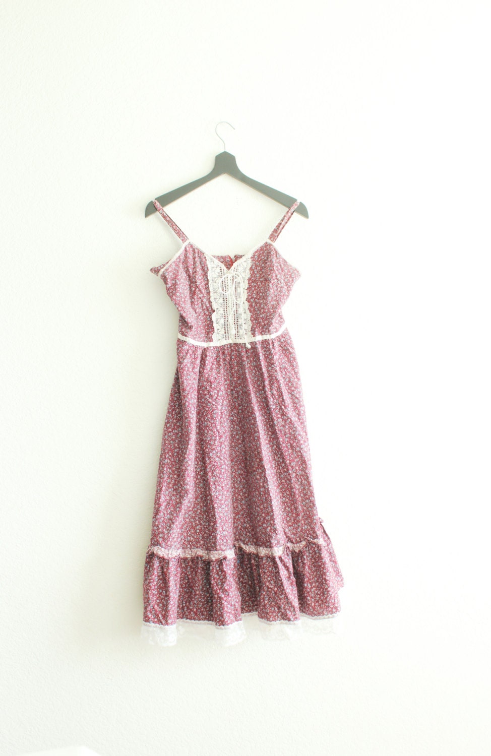 plum gunne sax floral prairie dress small