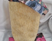 Knitting Bag, Tote, Sock Bag, Yarn Bag, Drawstring Bag, Crochet, Crafts, Zipper pouch, Tan upholstery fabric