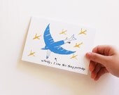 Blue flying thing card(set of 2)