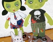 Printable PDF - Zombie Paper Dolls
