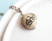 Bicycle Locket Necklace