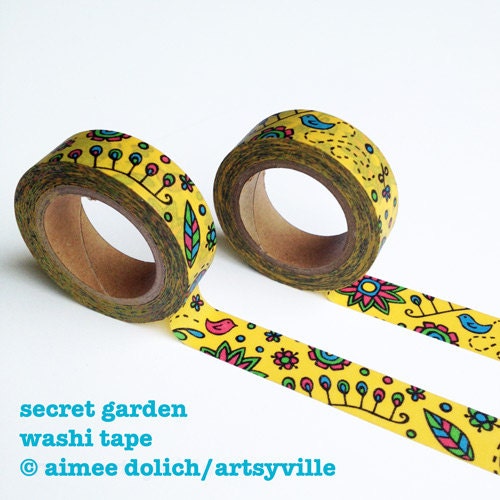 Secret Garden Washi Tape (exclusive Artsyville design)
