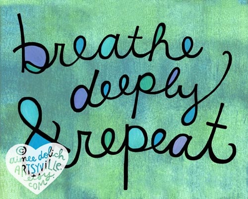 Breathe Deeply and Repeat (8x10 doodle print)
