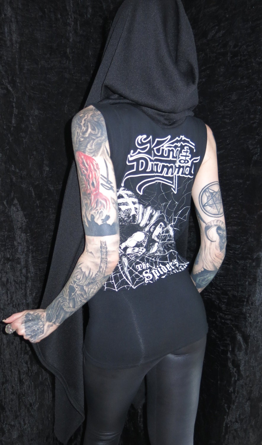 King Diamond Girls Spiders Lullaby Hooded Knit Vest