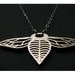 Bee Drop Necklace - Solid Stainless Steel - Abstract Bee Shaped pendant necklace