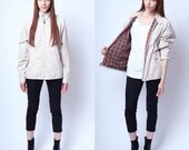 Vintage 1970s Sir Jac Wheat with Plaid Moto Jacket