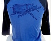 Rhino Beetle Mens 3/4 Sleeve Jersey Tshirt