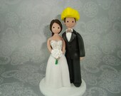 Customized Bride & Groom Sports Fans Wedding Cake Topper