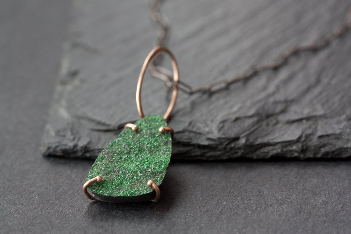 Emerald Green Uvarovite Garnet Necklace