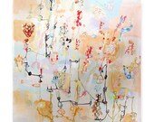 Sale painting - Morning Star unique abstract painting colorful abstract painting art sale mixed media painting
