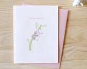 Panda - Anniversary Card, Valentine Card, I Love You Card, Funny, Unique, Cute, Kawaii, Bamboo, Animal Card