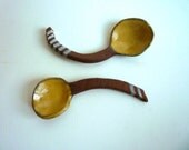 two demitasse spoons