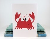 5 x 7 Crab Print, Wall Art Print, Childrens Art, Kids Print, Nursery PIctures, Home Decor, Ocean Creature, Poster