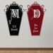 Large Til Death Do Us Part-Coffin Decal Set-Custom Monogram/Color/FInish