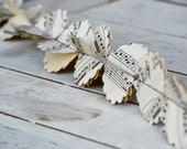 Vintage sheet music paper garland