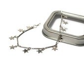 Silver Stars Chains Bracelet. Wedding bracelet. Milky Way. Bridesmaid jewelry