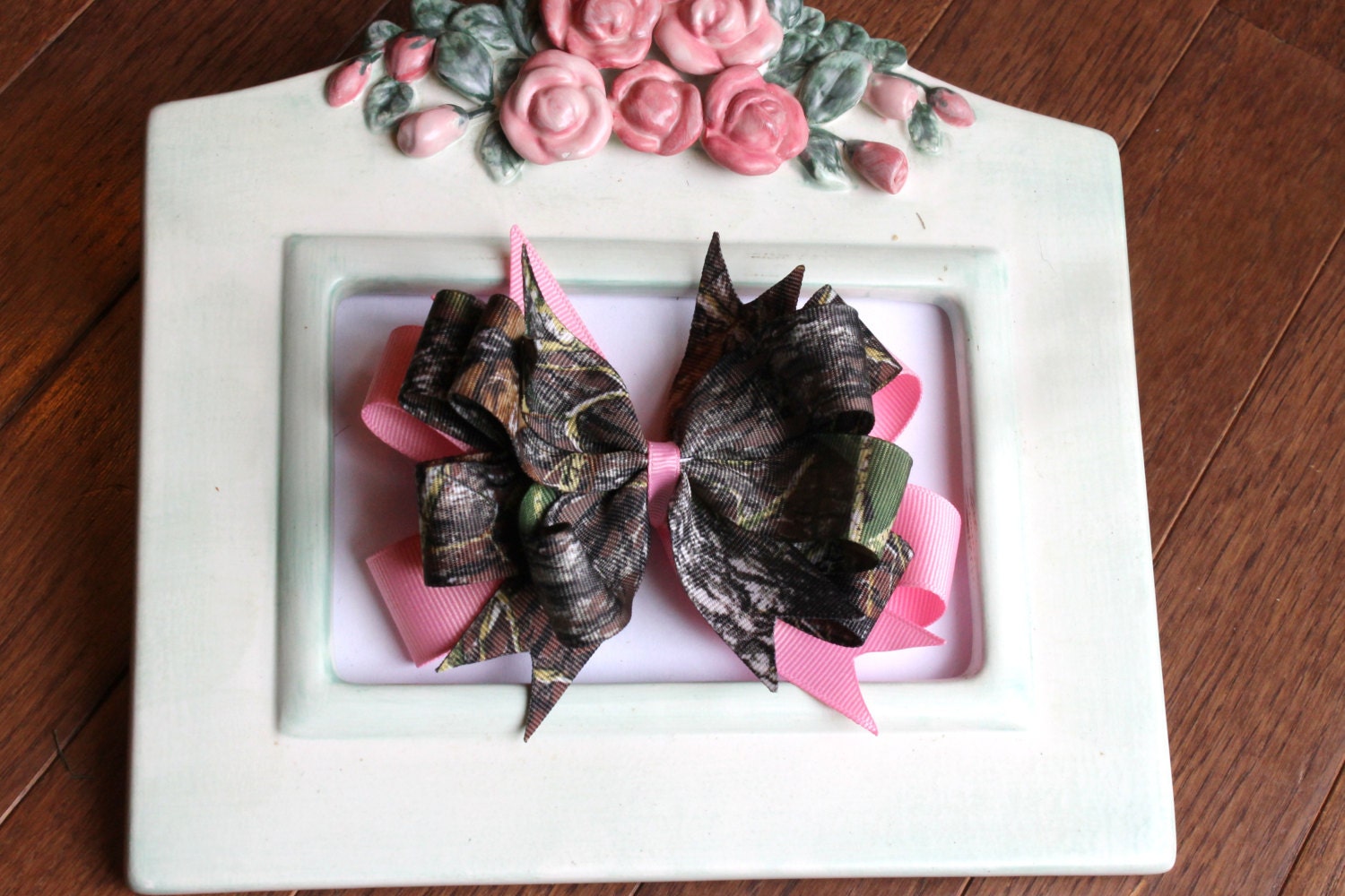 Large Pink New MOSSY OAK BREAK Up Girls Hair Bow Clip