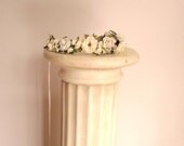 Vintage style Bridal flower crown -Lady Madonna- wedding hair accessories Shabby Chic bridal headpiece artificial ivory headwreath circlet