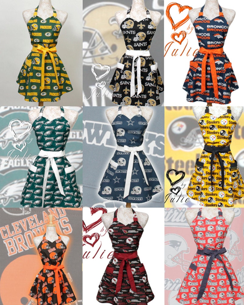 NFL Football Apron, Custom made with your favorite team