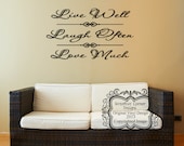 Live Well, Laugh Often, Love Much Vinyl Decal