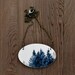 Grove Necklace in Lunar Blue and Graphite - Nature Landscape Wood Pendant
