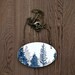Timber Necklace in Lunar Blue and Graphite - Handmade Wooden Forest Pendant