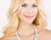 DALLAS Necklace-  collar, bridal jewelry, bib, rhinestones