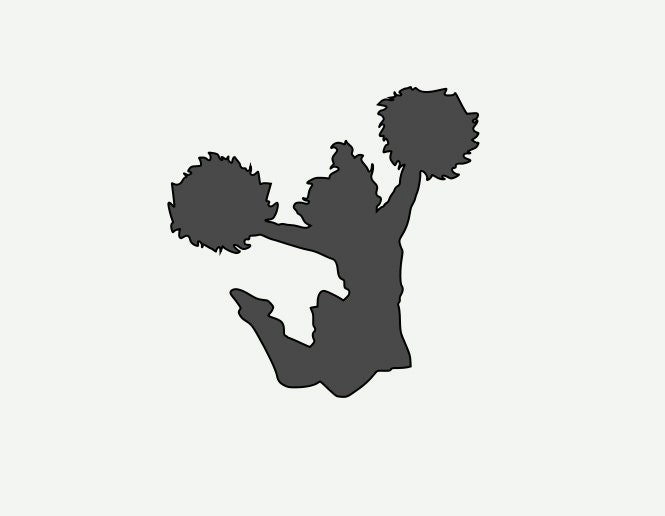 Cheer Leader Vinyl Decal - 5" x 5"