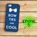 iPhone 5 Case Bow Ties are Cool Case , Hard Case For iPhone 5. Plastic or Rubber Trim
