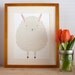 Gray Sheep Illustration Nursery Art, Children Decor - Free US Shipping